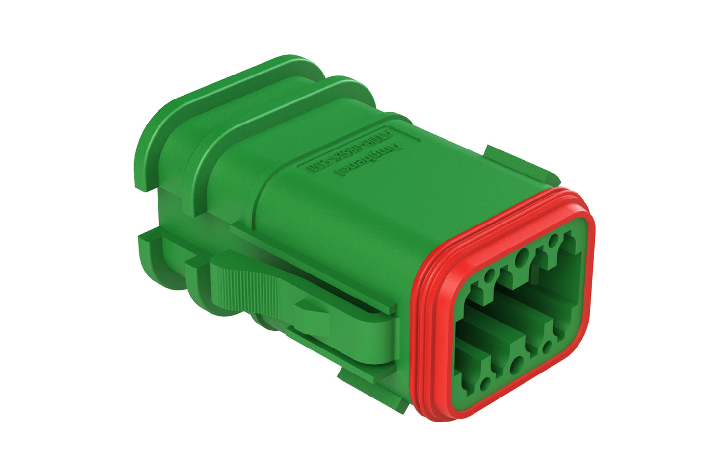 AT06-08SD-OMGRN 8 Position, Overmolded Plug, Socket, Structure Plus™, Keyed D, Green