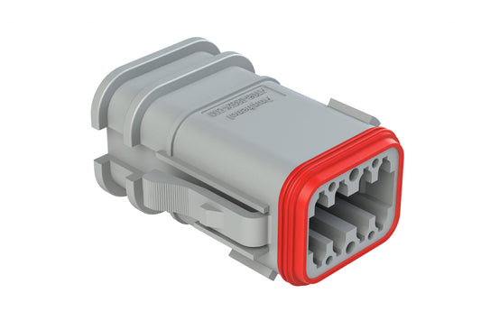 AT06-08SD-OMGRY 8 Position, Overmolded Plug, Socket, Structure Plus™, Keyed D, Grey