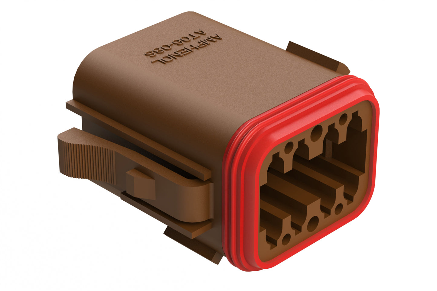 AT06-08SD 8-Way Plug, Female Connector with D Position Key, Brown. DT06-08SD, DT06-08SD-P012