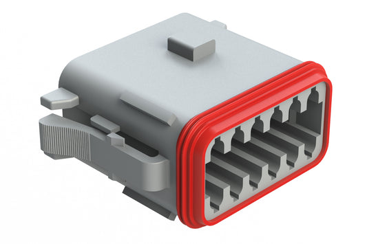 AT06-12SB-GRY 12-Way Plug, Female Connector with B Position Key, Grey