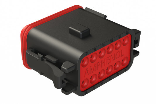 AT06-12SB 12-Way Plug, Female Connector with B Position Key, Black. DT06-12SB, DT06-12SB-P012