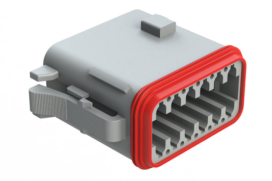 AT06-12SC-GRY 12-Way Plug, Female Connector with C Position Key, Grey