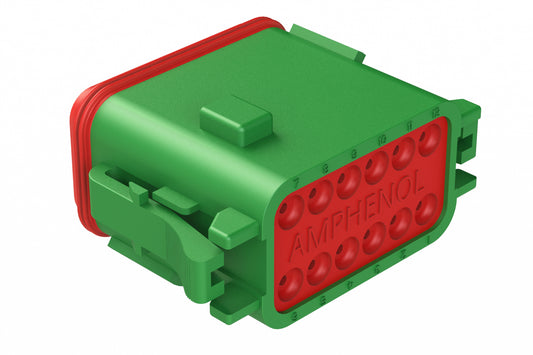 AT06-12SC 12-Way Plug, Female Connector with C Position Key, Green. DT06-12SC, DT06-12SC-P012