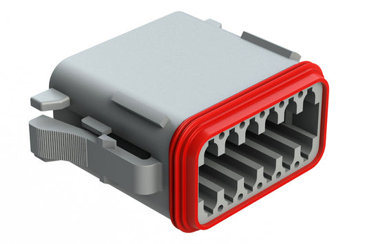 AT06-12SX1 12-Way Plug, Female Connector, X1 Position Key