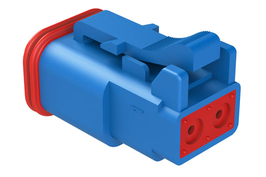 AT06-2S-BLU 2-Way Plug, Female Connector, Blue