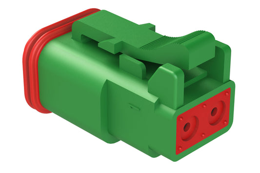 AT06-2S-GRN 2-Way Plug, Female Connector, Green