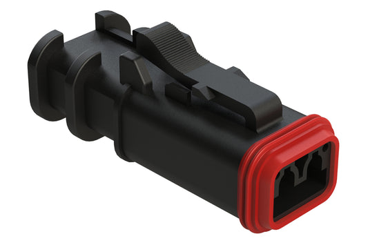 AT06-2S-OMBLK 2 Position, Plug, Socket, Structure Plus™, Black