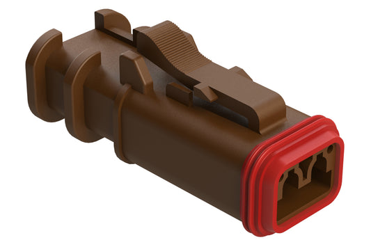 AT06-2S-OMBRN 2 Position, Plug, Socket, Structure Plus™, Brown