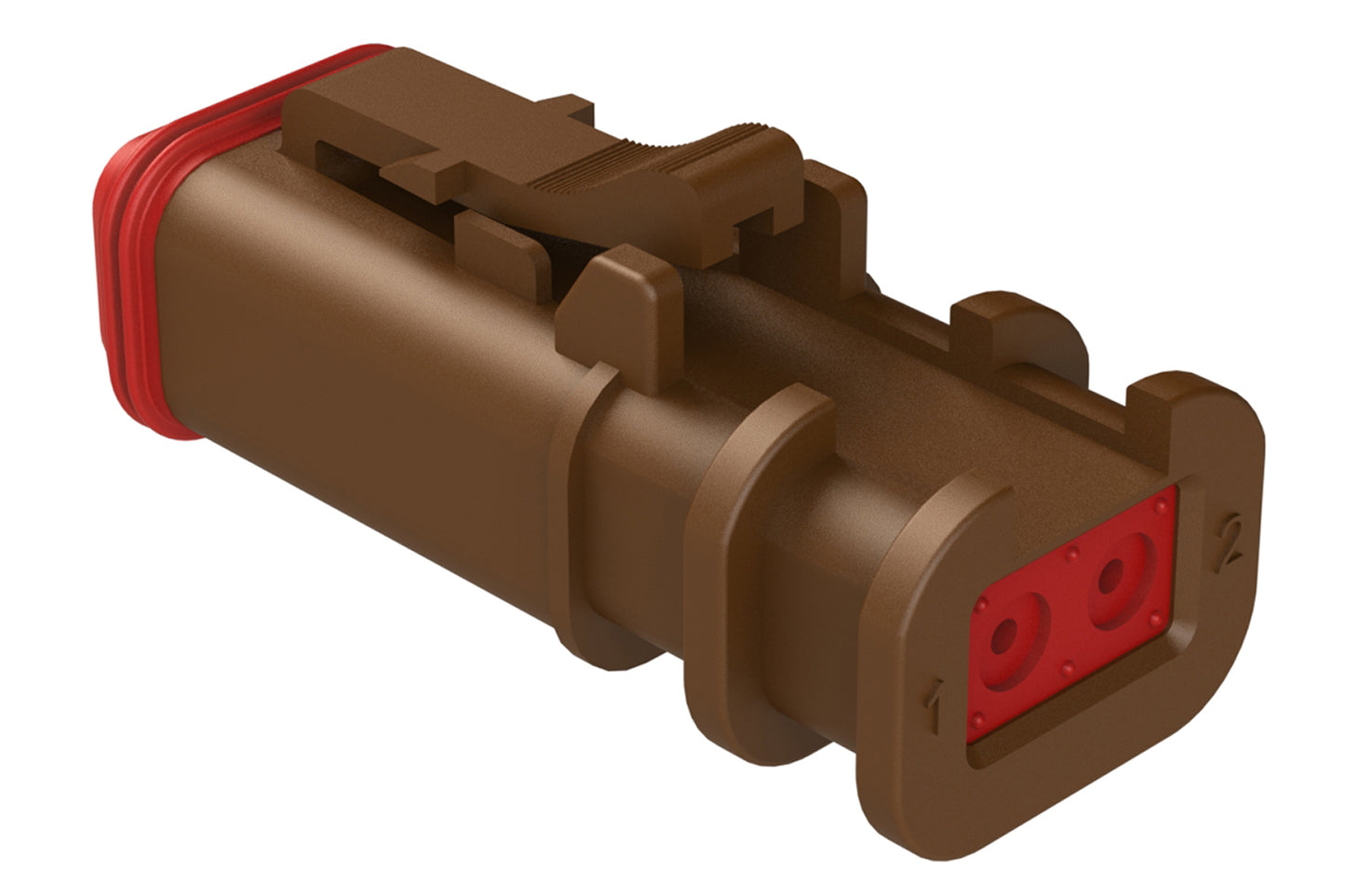 AT06-2S-OMBRN 2 Position, Plug, Socket, Structure Plus™, Brown