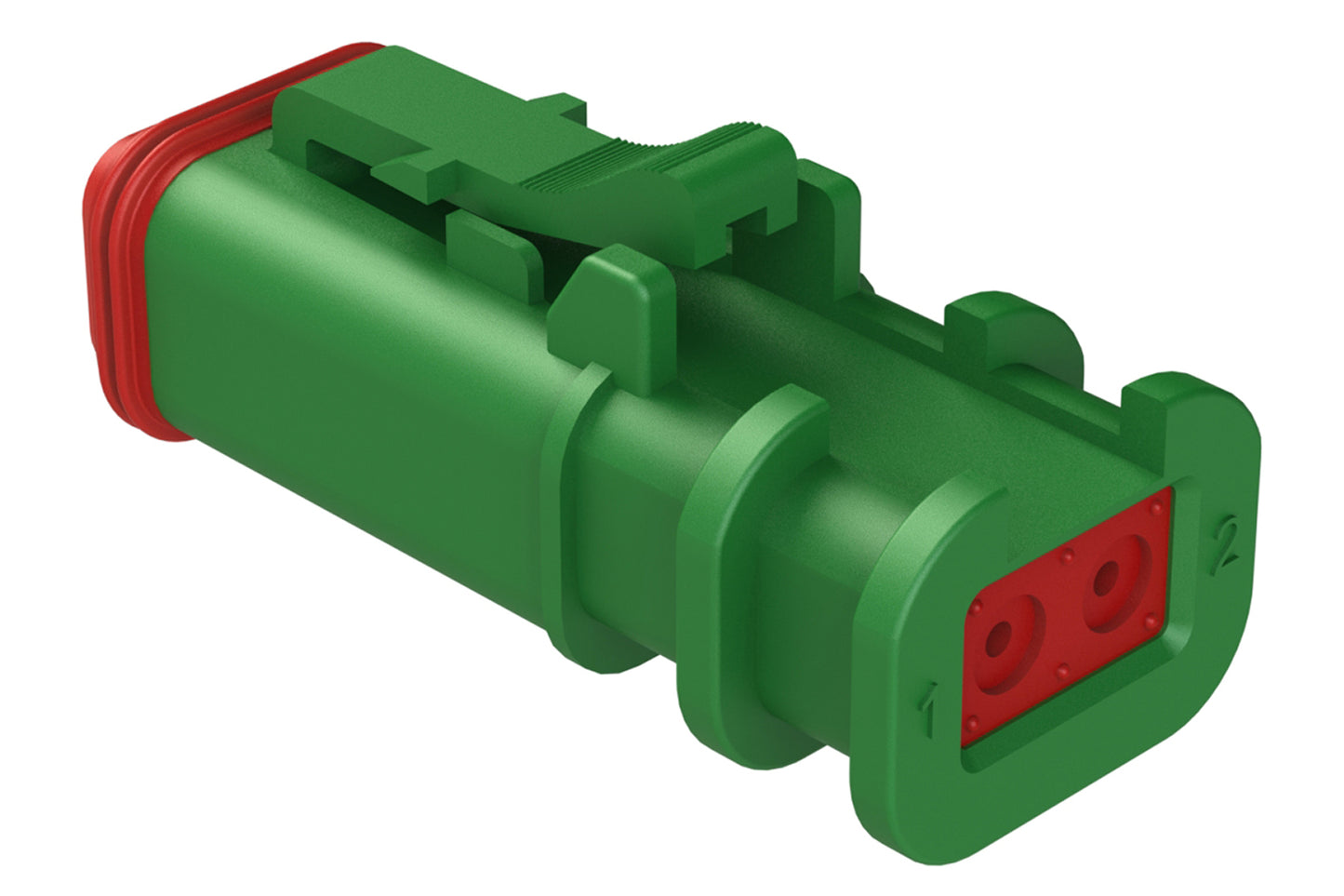 AT06-2S-OMGRN 2 Position, Plug, Socket, Structure Plus™, Green