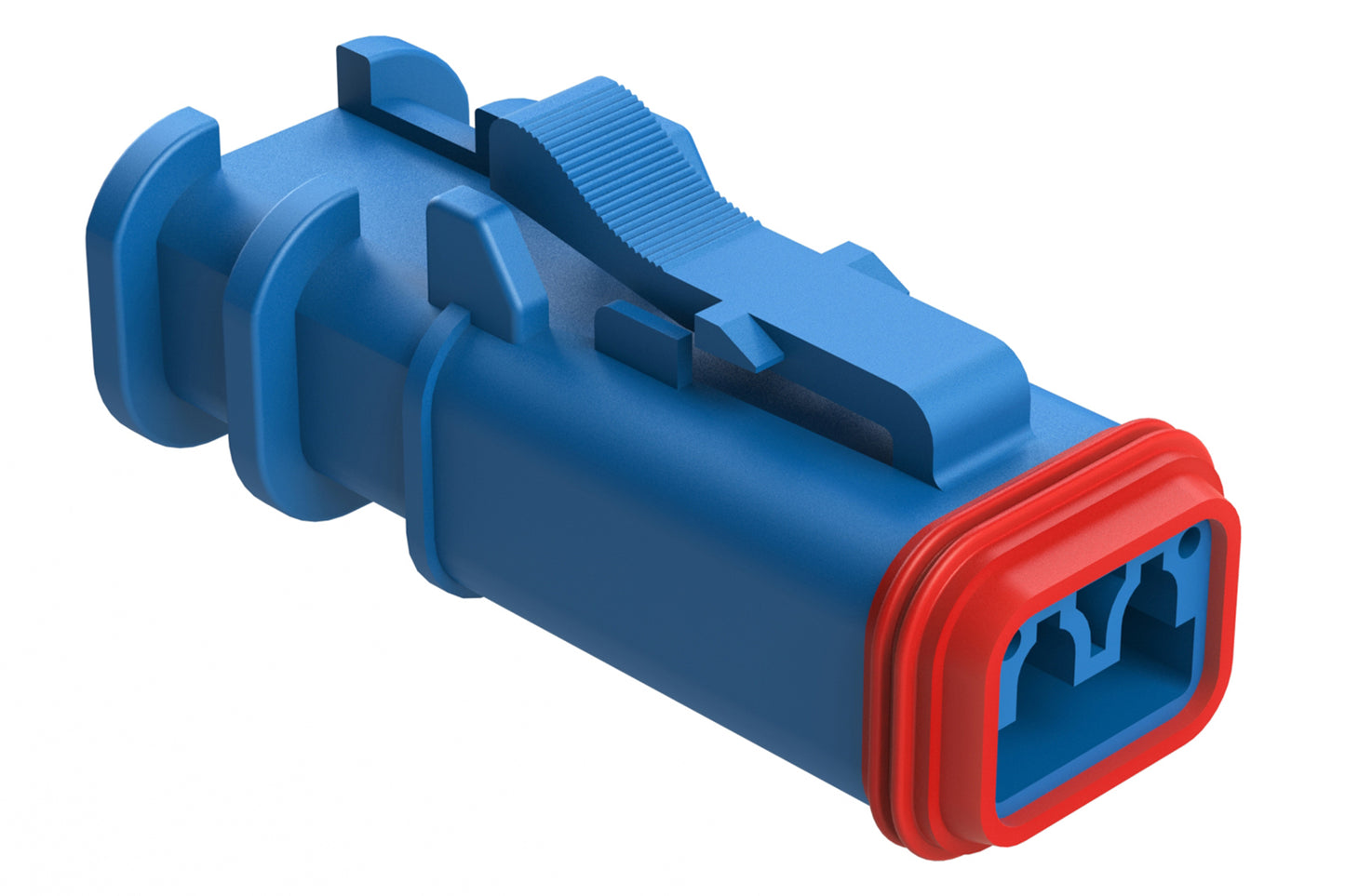 AT06-2S-OMRDBLU 2 Position Overmolded Plug, Socket, Reduced Seal, Blue