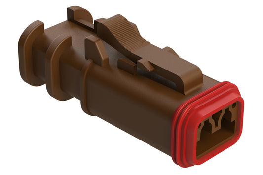 AT06-2S-OMRDBRN 2 Position Overmolded Plug, Socket, Reduced Seal, Brown