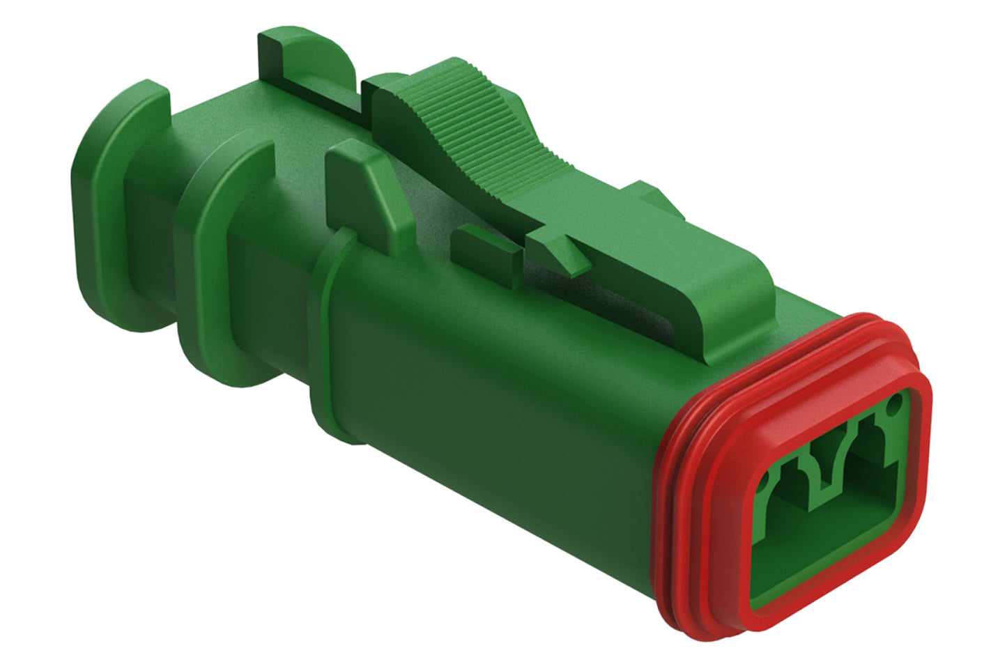 AT06-2S-OMRDGRN 2 Position Overmolded Plug, Socket, Reduced Seal, Green