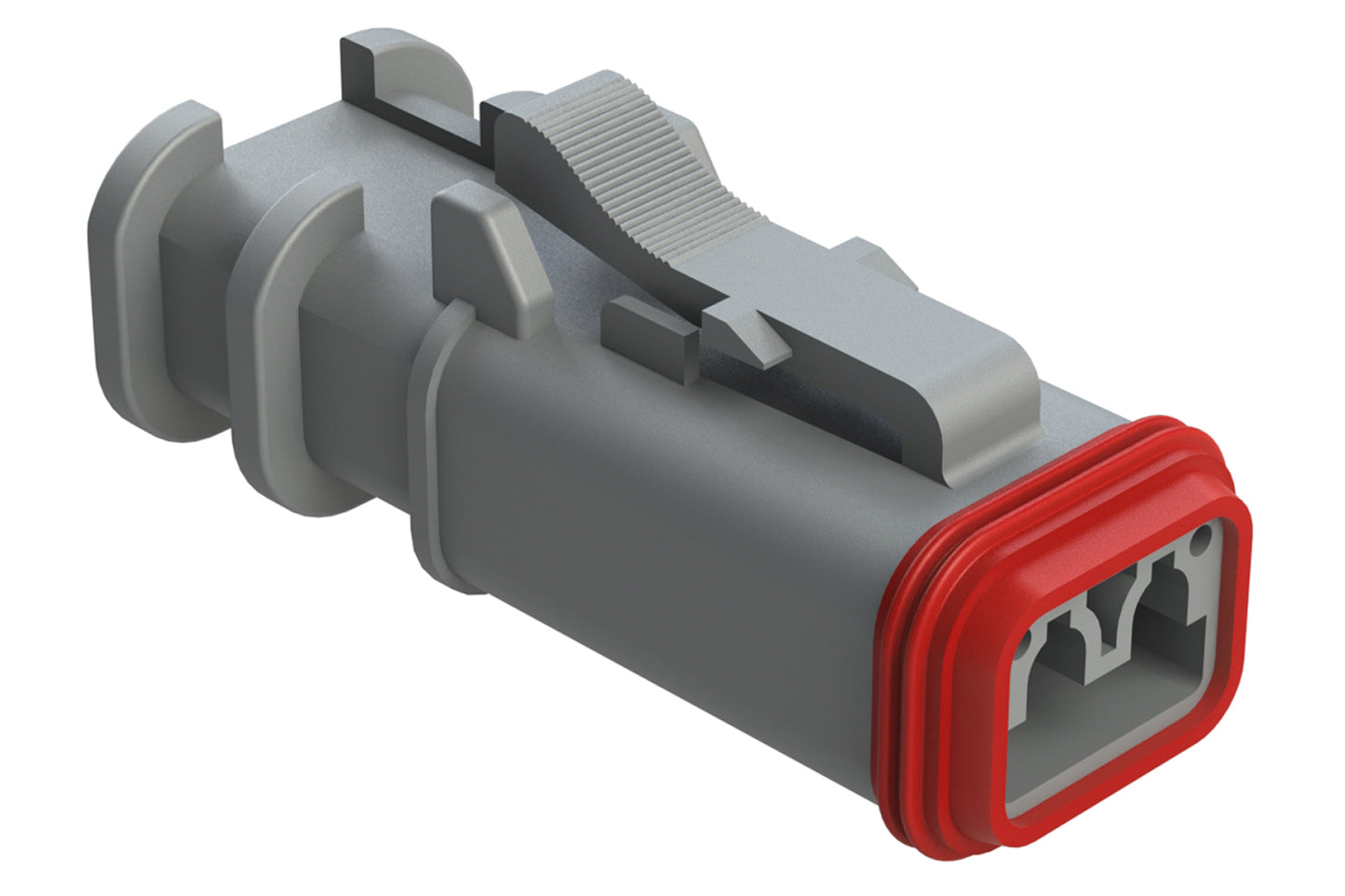 AT06-2S-OMRDGRY 2 Position Overmolded Plug, Socket, Reduced Seal, Grey