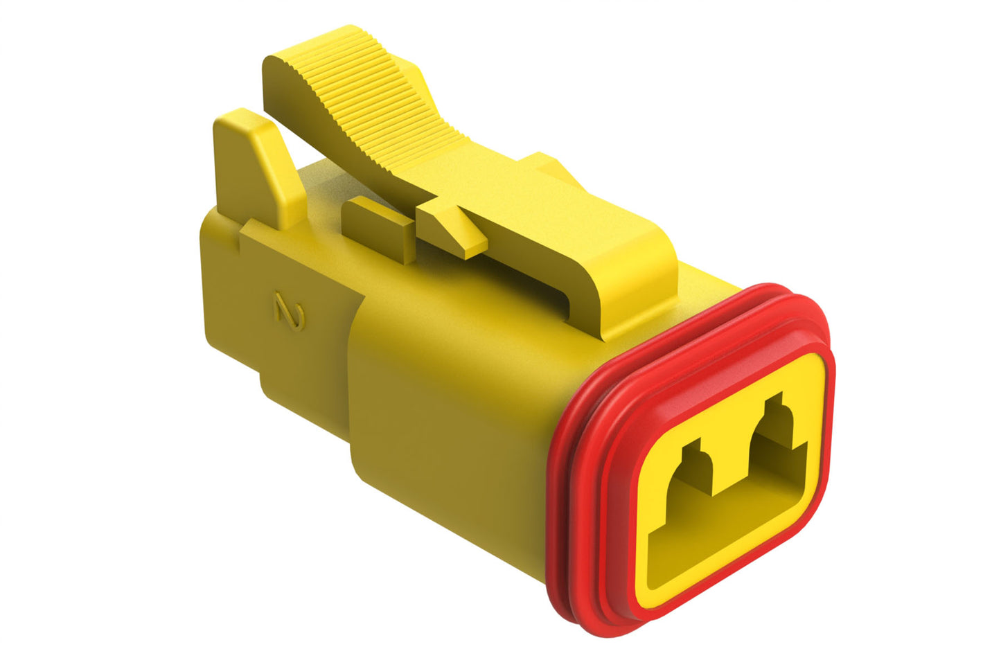 AT06-2S-RD01YEL 2-Way Plug, Female Connector, Yellow