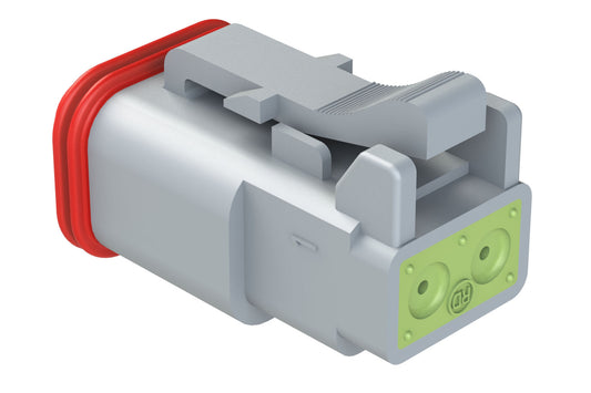 AT06-2S-RD01 2-Way Plug, Female Connector with Reduced Diameter Seal (E-Seal). DT06-2S-C015