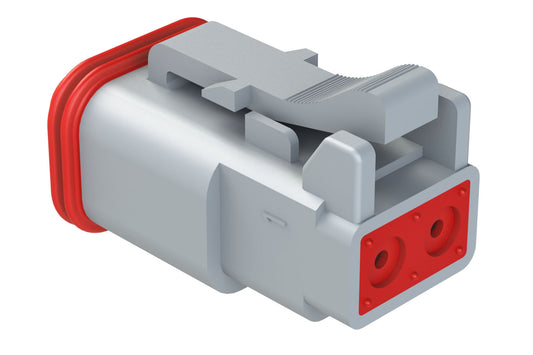 AT06-2S 2-Way Plug, Female Connector, Grey. DT06-2S