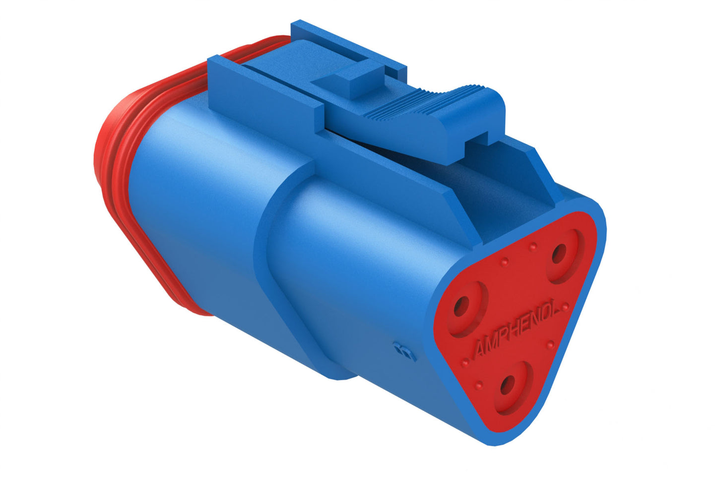 AT06-3S-BLU 3-Way Plug, Female Connector, Blue