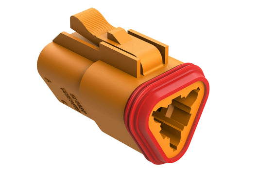 AT06-3S-ORG 3-Way Plug, Female Connector, Orange