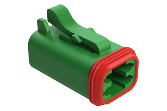 AT06-4S-GRN 4-Way Plug, Female Connector, Green