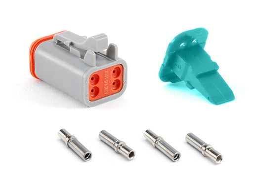 AT06-4S-KIT01 4-Way Socket Plug, Wedge and Contacts Kit