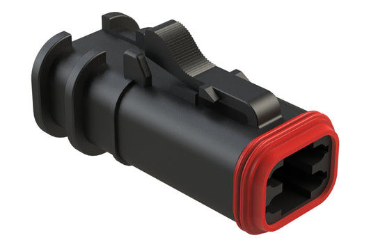 AT06-4S-OMBLK 4 Position, Plug, Socket, Structure Plus™, BLACK