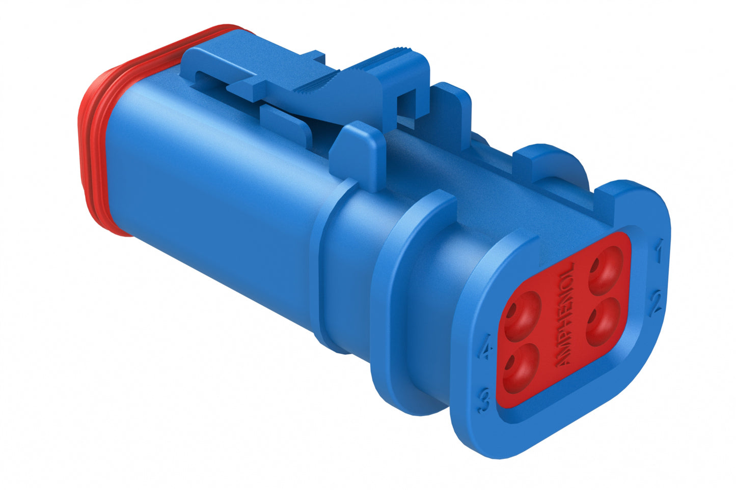 AT06-4S-OMBLU 4 Position, Plug, Socket, Structure Plus™, BLUE