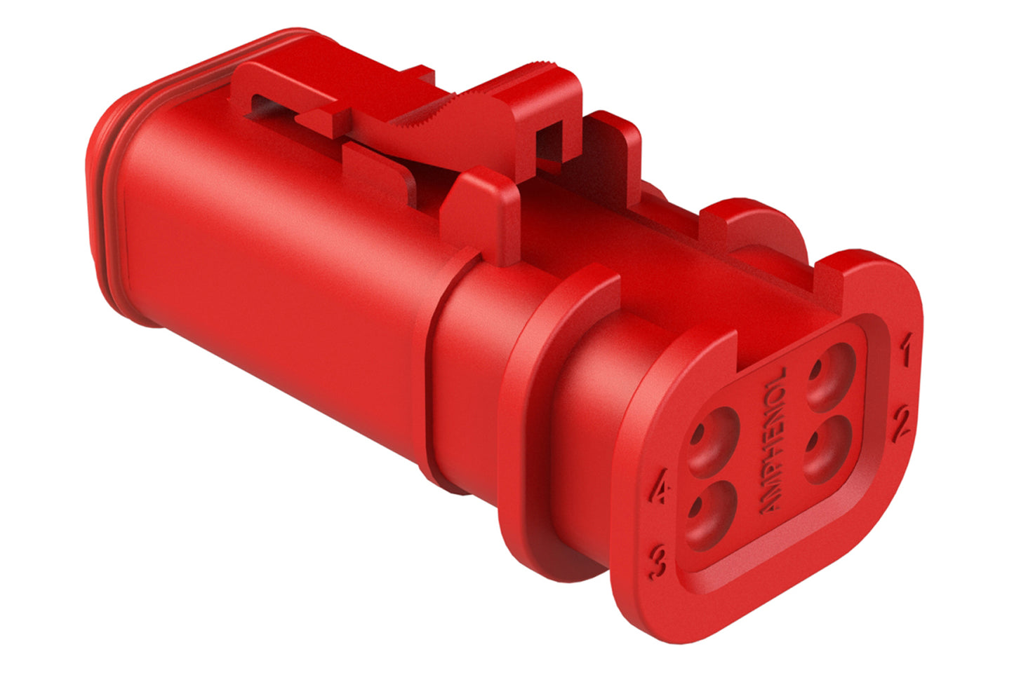 AT06-4S-OMRED 4 Position, Plug, Socket, Structure Plus™, Red