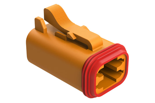 AT06-4S-ORG 4-Way Plug, Female Connector, Orange