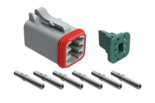 AT06-6S-KIT01 6-Way Socket Plug, Wedge and Contacts Kit