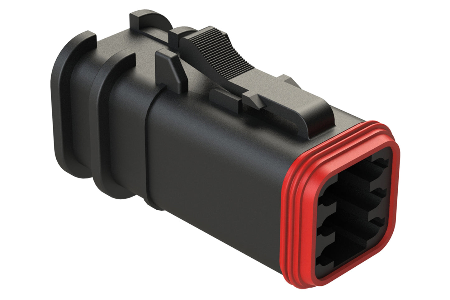 AT06-6S-OMBLK 6 Position, Plug, Socket, Structure Plus™, Black