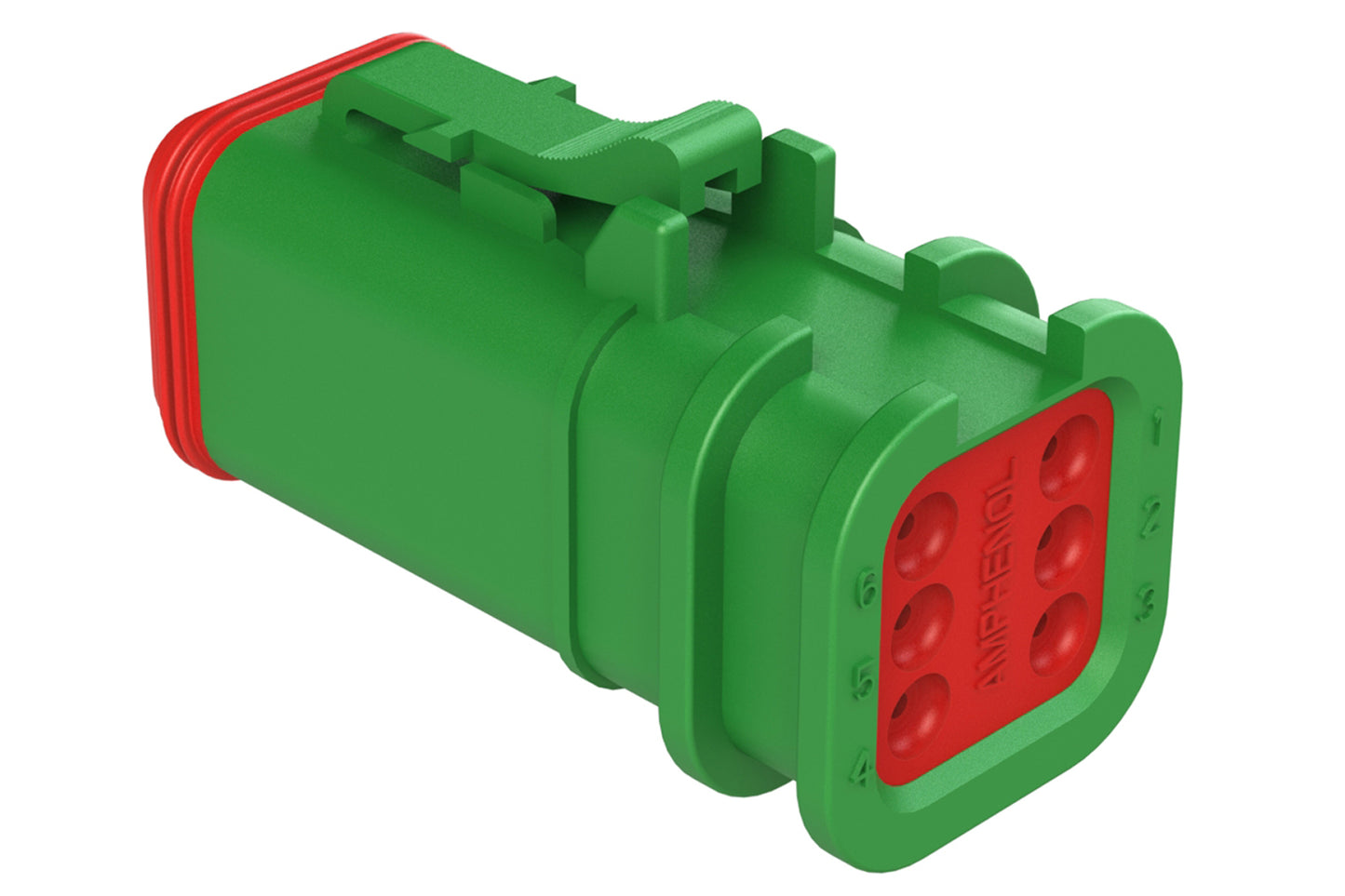 AT06-6S-OMGRN 6 Position, Plug, Socket, Structure Plus™, Green