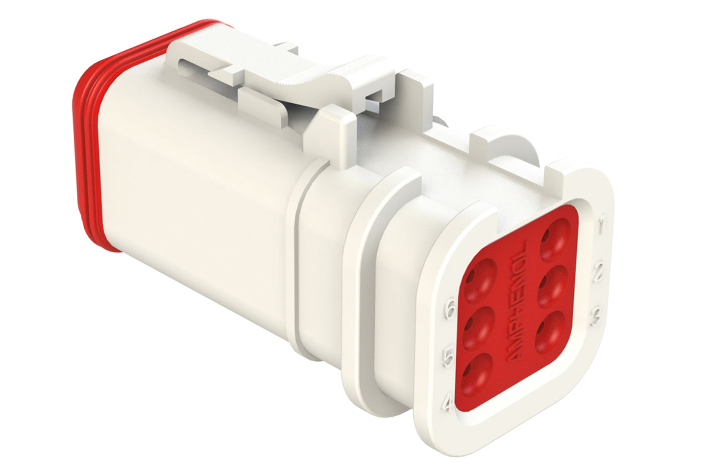 AT06-6S-OMWHT 6 Position, Plug, Socket, Structure Plus™, White