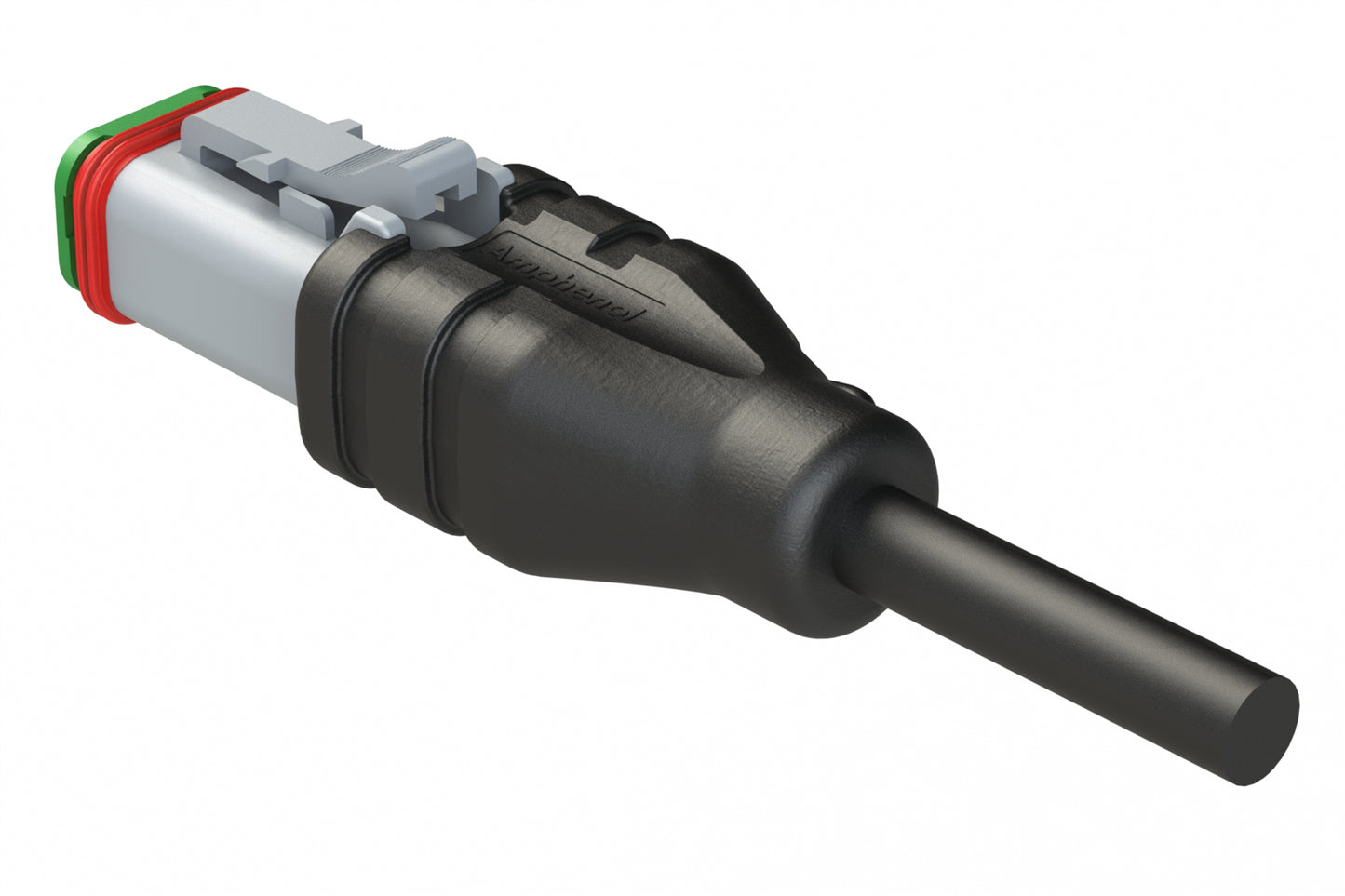AT06GY-2S-N-TPE-M1 2 Position Plug Single-Ended Molded Cable Assembly. Black TPE, Uses Connector AT06-2S, 1 Meter Length. DT06-2S-2125-1M