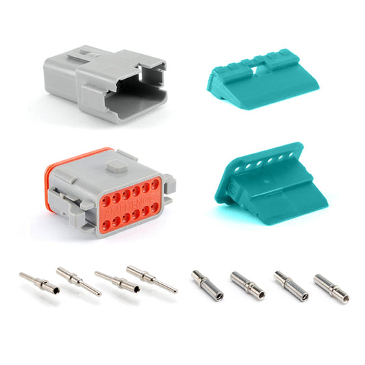 AT12PS-CKIT 12-Way Pin and Socket Plug, Receptacle, Wedge and Contacts Kit