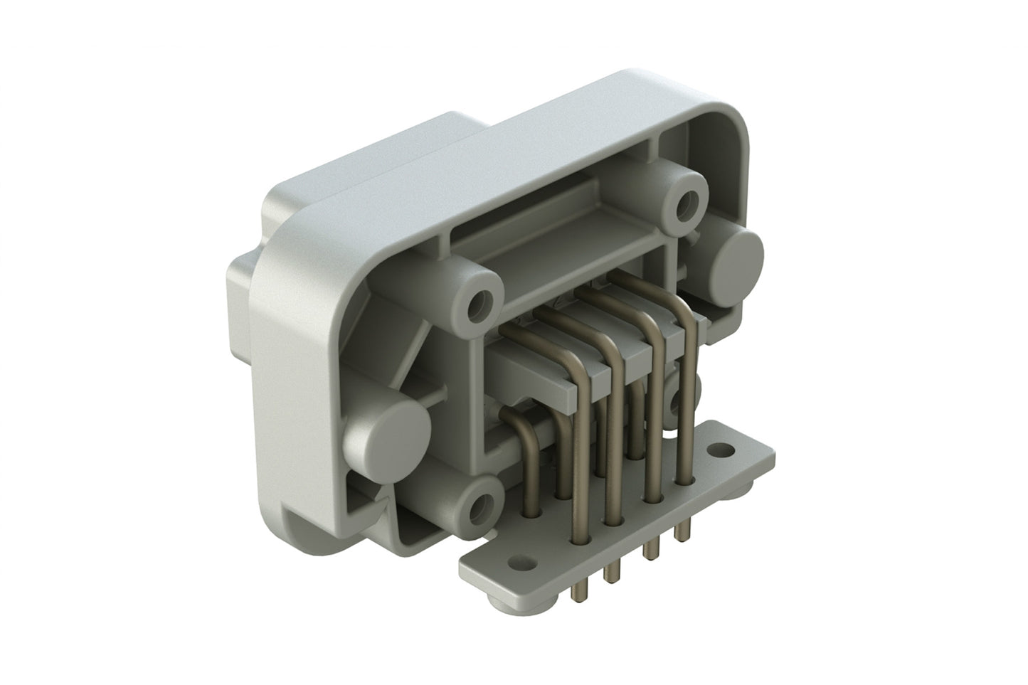 AT13-08PA-BM03 8 Position Right Angle Flange Mount PCB Receptacle, Grey, Tin Plated Contacts Included. Keyed A. DT13-08PA