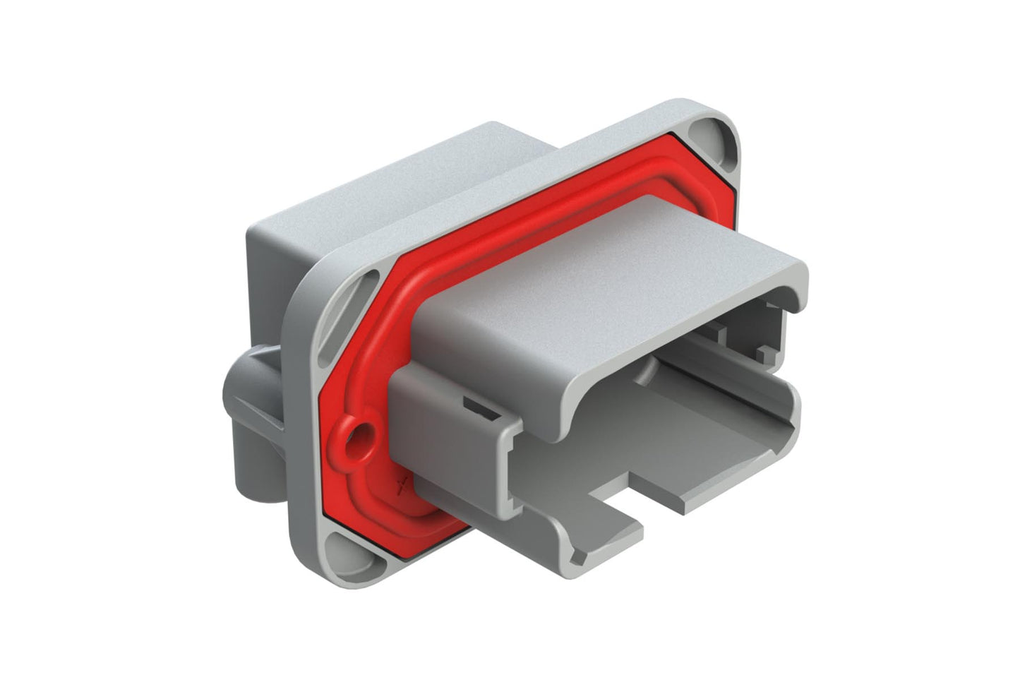 AT13-12PA-BM20CP 12 Position 90° Flange Mount PCB Receptacle, Gold Plated Contacts Included