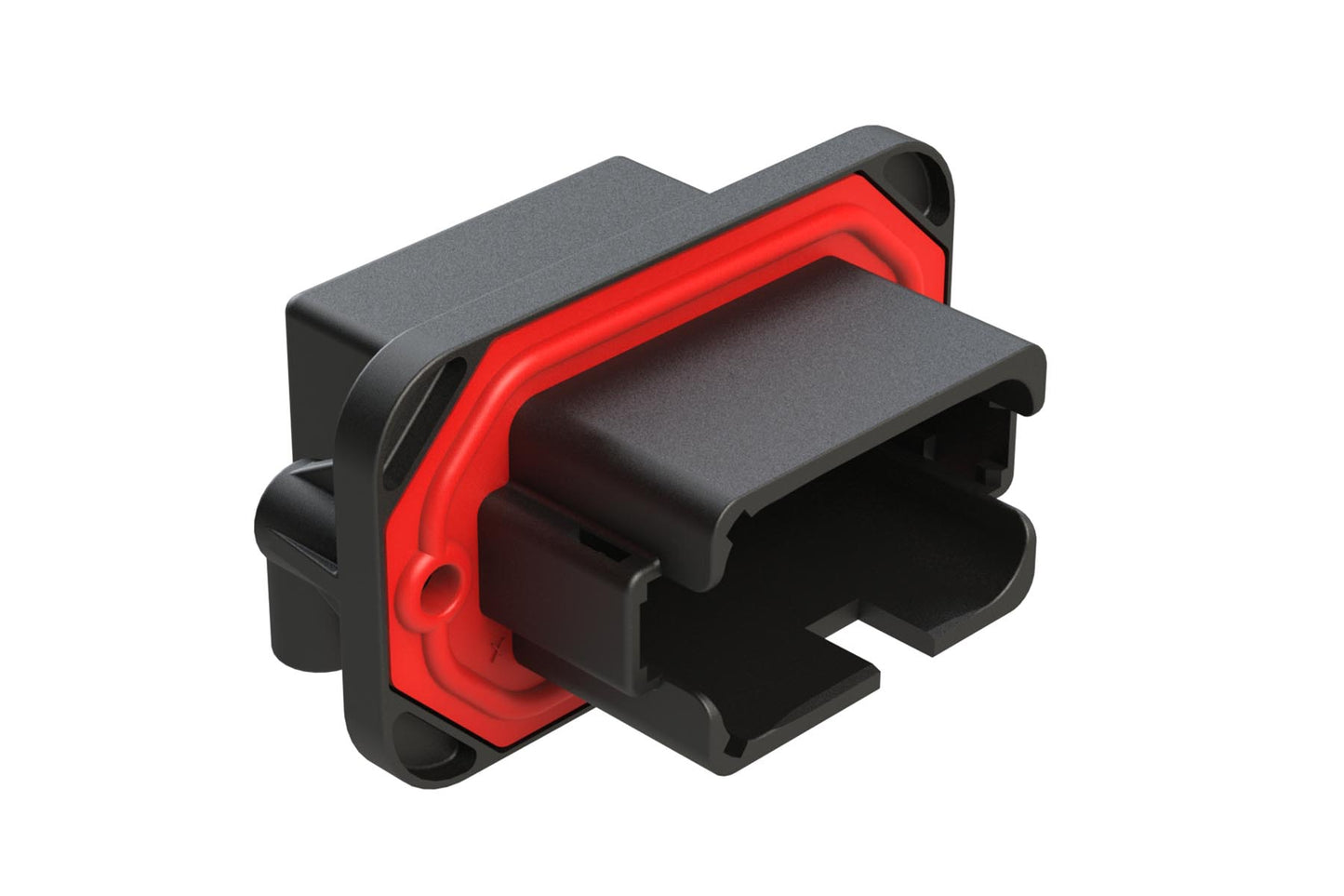 AT13-12PB-BM21CP 12 Position 90° Flange Mount PCB Receptacle, Tin Plated Contacts Included, Keyed B