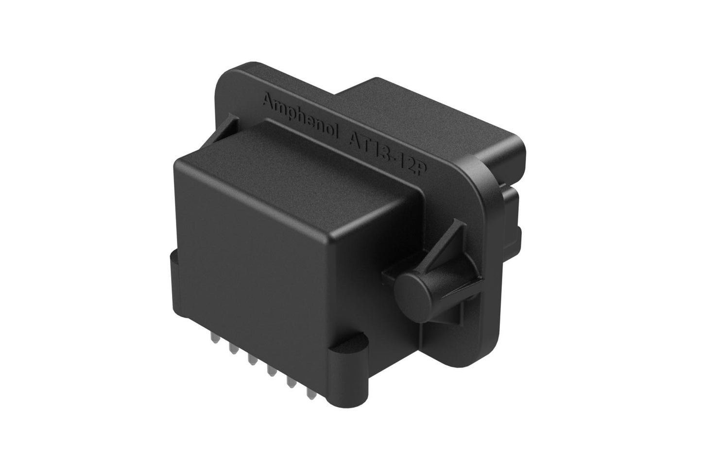 AT13-12PB-BM21CP 12 Position 90° Flange Mount PCB Receptacle, Tin Plated Contacts Included, Keyed B