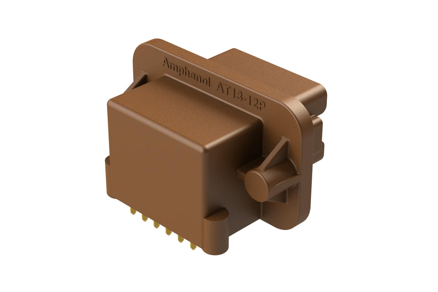 AT13-12PD-BM20CP 12 Position 90° Flange Mount PCB Receptacle