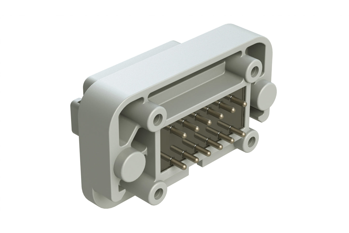 AT15-12PA-BM04 12 Position Flange Mount PCB Receptacle, Potted, Grey, Tin Plated Contacts Included. Keyed A. DT15-12PA-B028