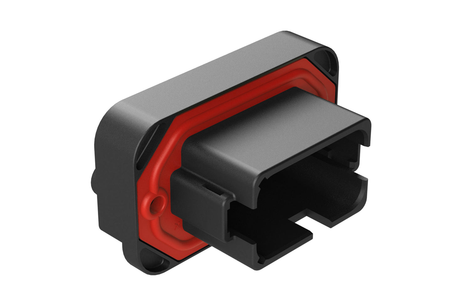 AT15-12PB-BM18 12 Position Flange Mount PCB Receptacle, Black, Gold Plated Contacts Included. Keyed B