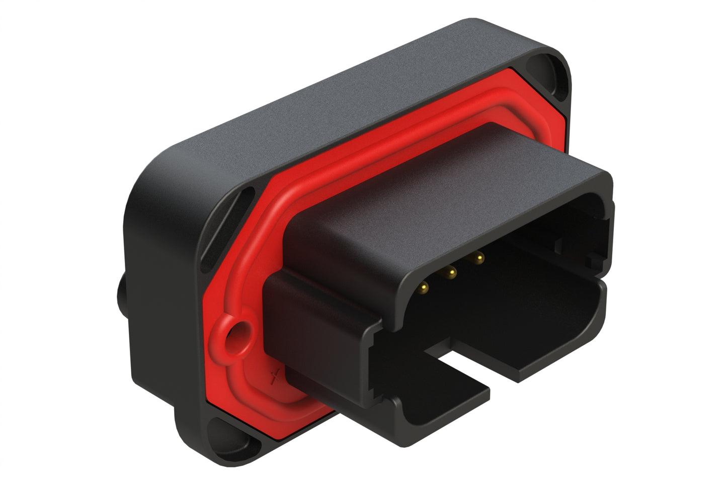 AT15-18PC-BM01BK 18 Position, Flange Mount PCB Receptacle, Gold Plated Contacts Included, Keyed C, Black