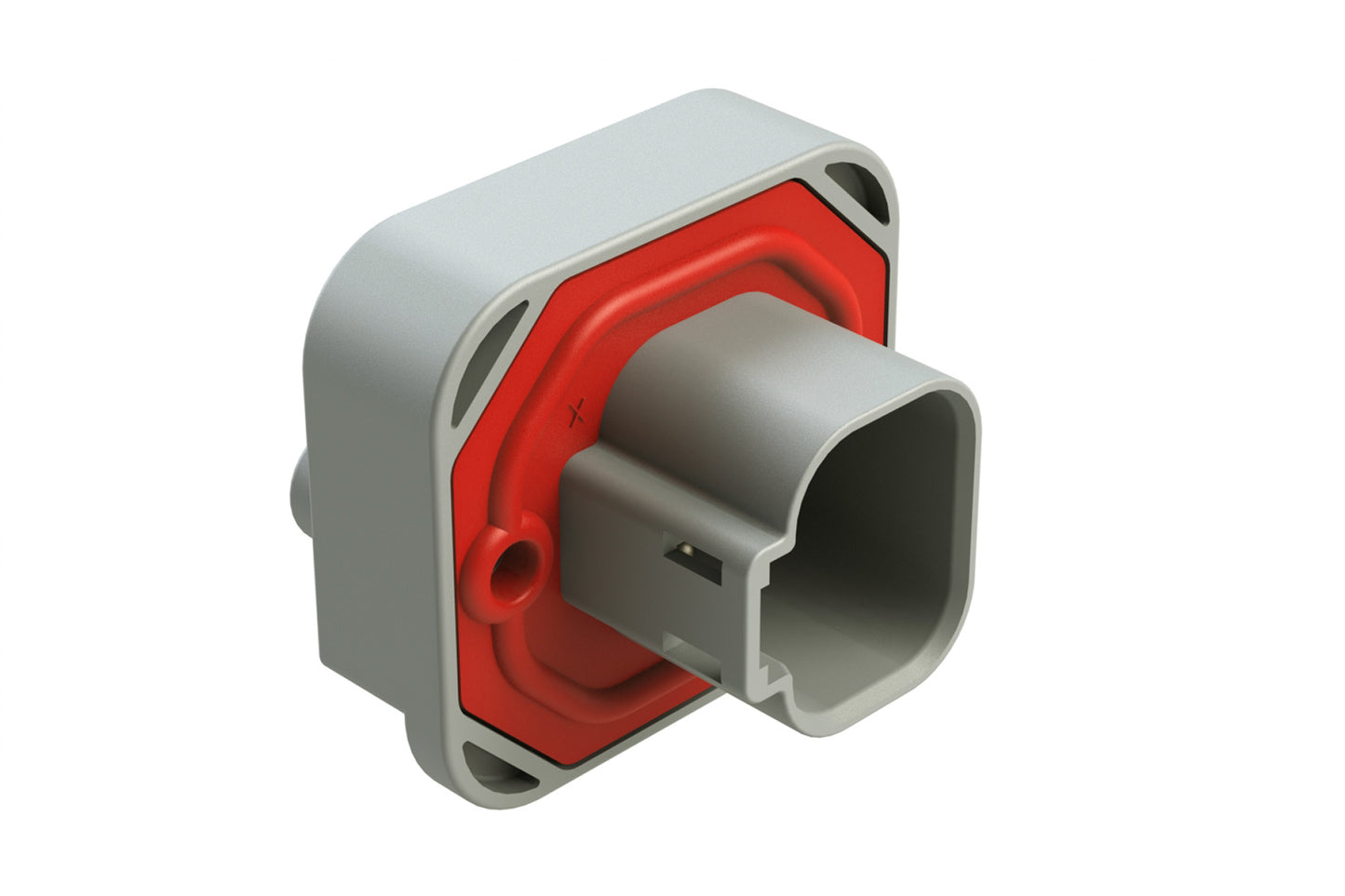 AT15-4P-BM03 4 Position Flange Mount PCB Receptacle, Grey, Tin Plated Contacts Included. DT15-4P