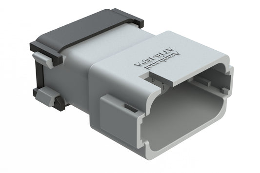 AT16-15PA-EK02 15 Position Receptacle, Pin, Keyed A, End Cap, Reduced Diameter Seal, Grey