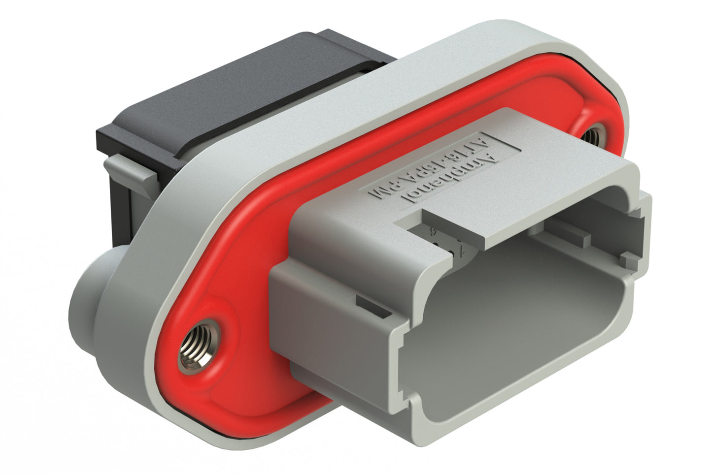 AT16-15PA-PM11 15 Position Panel Mount Receptacle with Flange and End Cap, Pin, Keyed A, Reduced Diameter Seal, Gray
