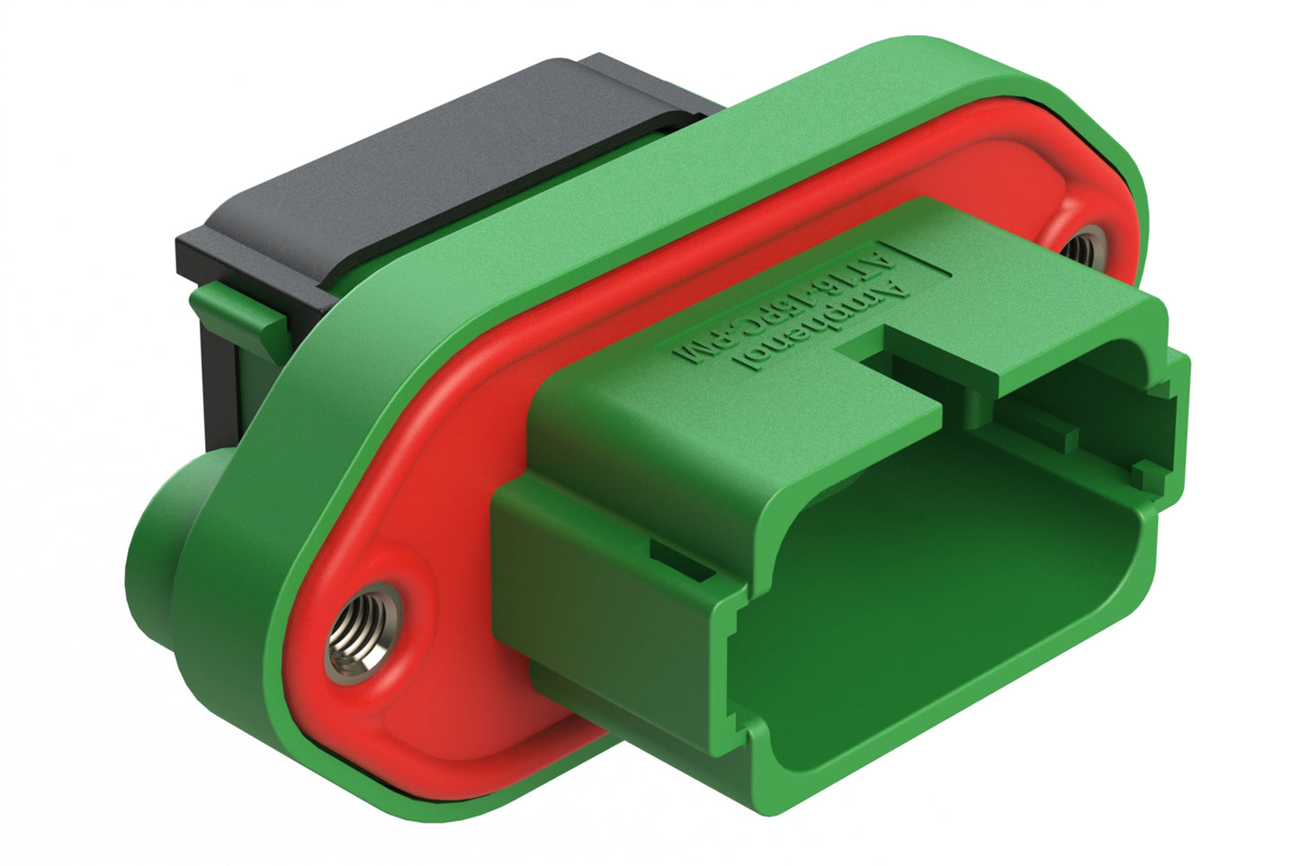 AT16-15PC-PM11 15 Position Panel Mount Receptacle with Flange and End Cap, Pin, Keyed C, Reduced Diameter Seal, Green