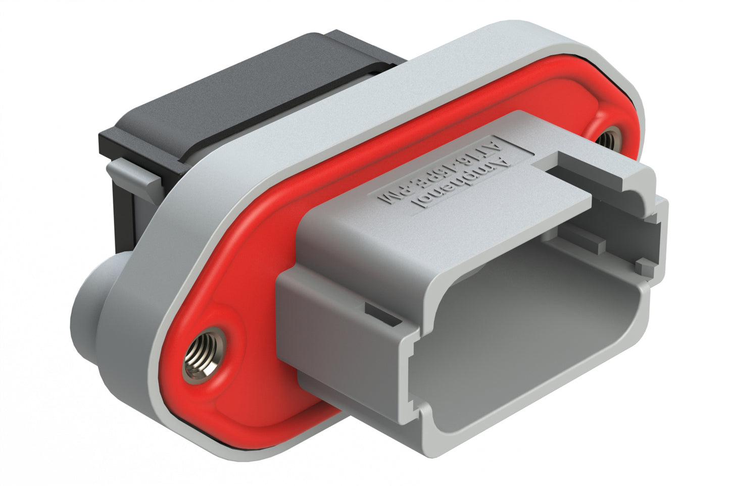 AT16-15PE-PM11 15 Position Panel Mount Receptacle with Flange and End Cap, Pin, Keyed E, Reduced Diameter Seal, Gray