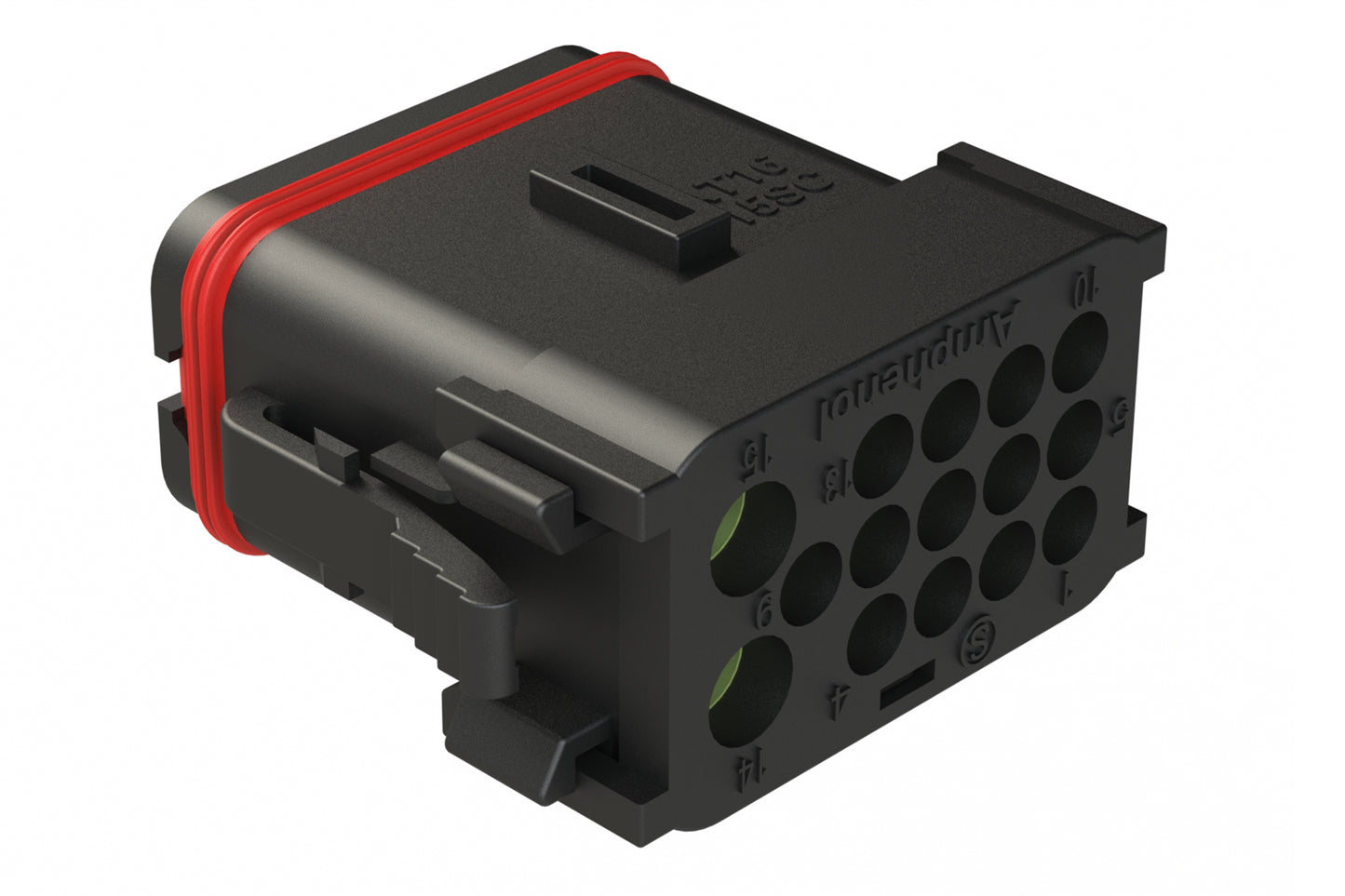 AT16-15SC-K003 15 Position Plug, Socket, Keyed C, End Cap, Reduced Diameter Seal, Black. DT16-15SC-K003