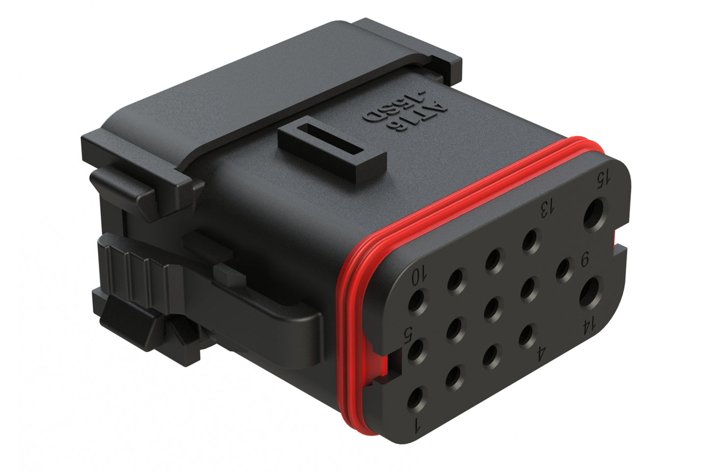 AT16-15SD-K003 15 Position Plug, Socket, Keyed D, End Cap, Reduced Diameter Seal, Black. DT16-15SD-K003